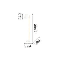 Ideal-Lux - Lampada da terra AXEL PT1 , 30 x 30 x h168 cm,<Dmora Online