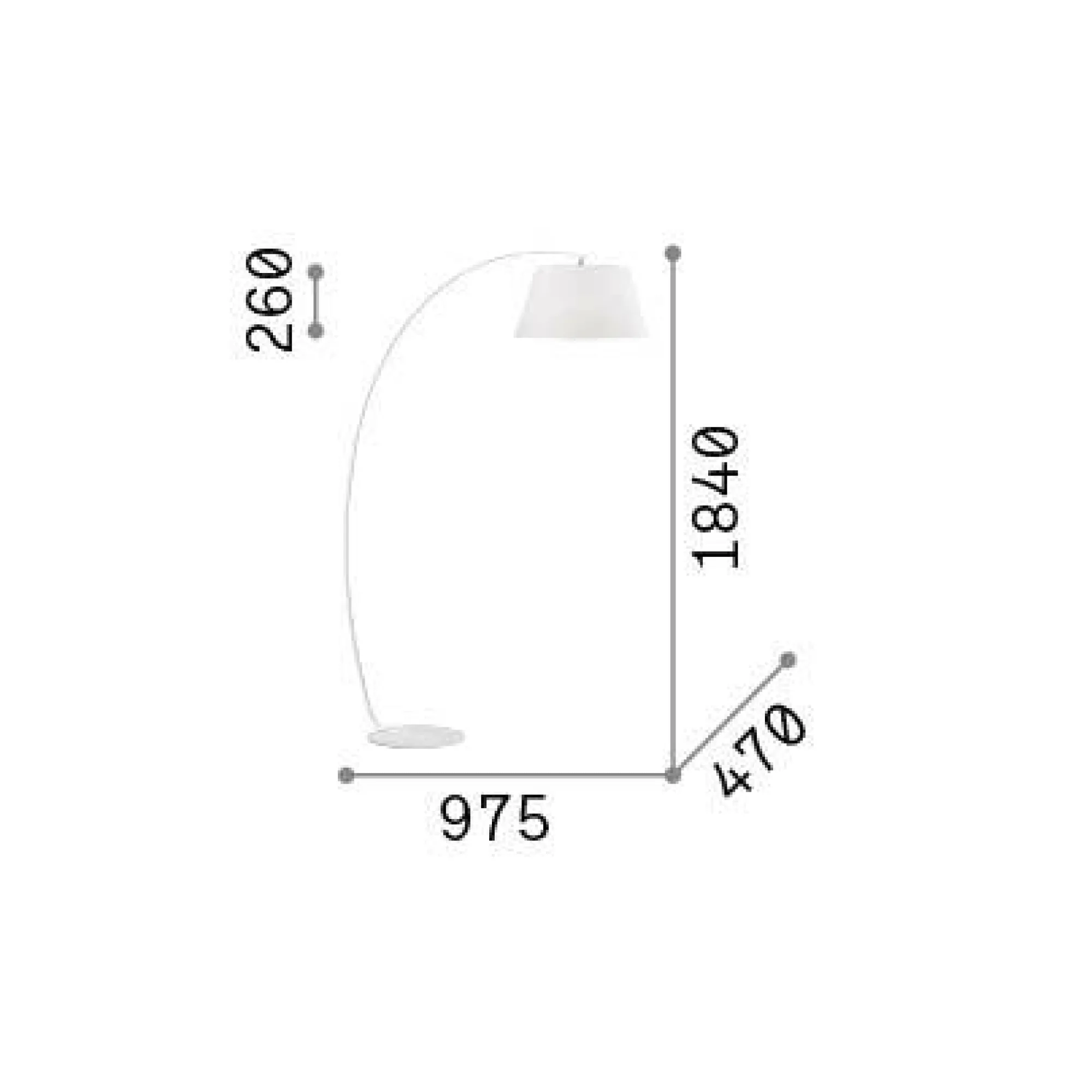 Ideal-Lux - Lampada da terra PAGODA PT1 , 98 x 47 x h184 cm,<Dmora Hot