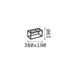 Ideal-Lux - Lampada da terra AUDIO PT2 H019 , 38 x 19 x h19 cm,<Dmora Shop