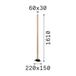 Ideal-Lux - Lampada da terra CRAFT PT, 15 x 22 x h161 cm,<Dmora Best Sale