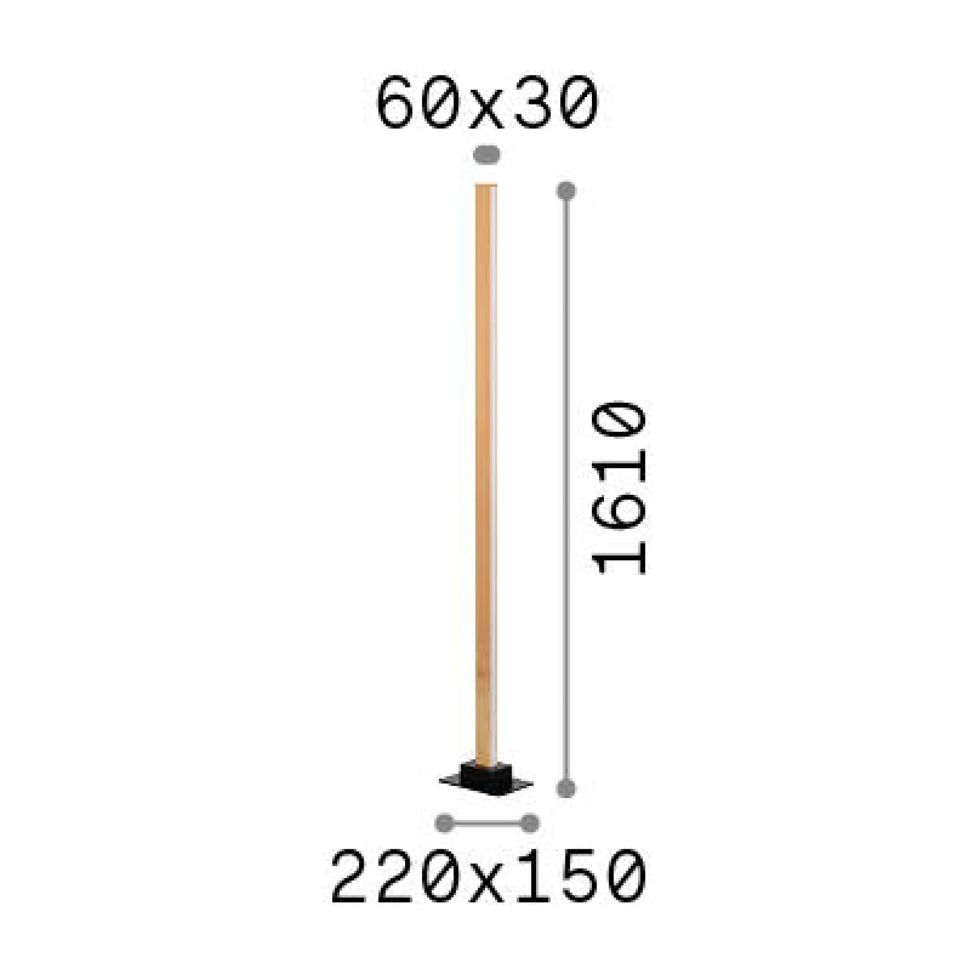 Ideal-Lux - Lampada da terra CRAFT PT, 15 x 22 x h161 cm,<Dmora Best Sale