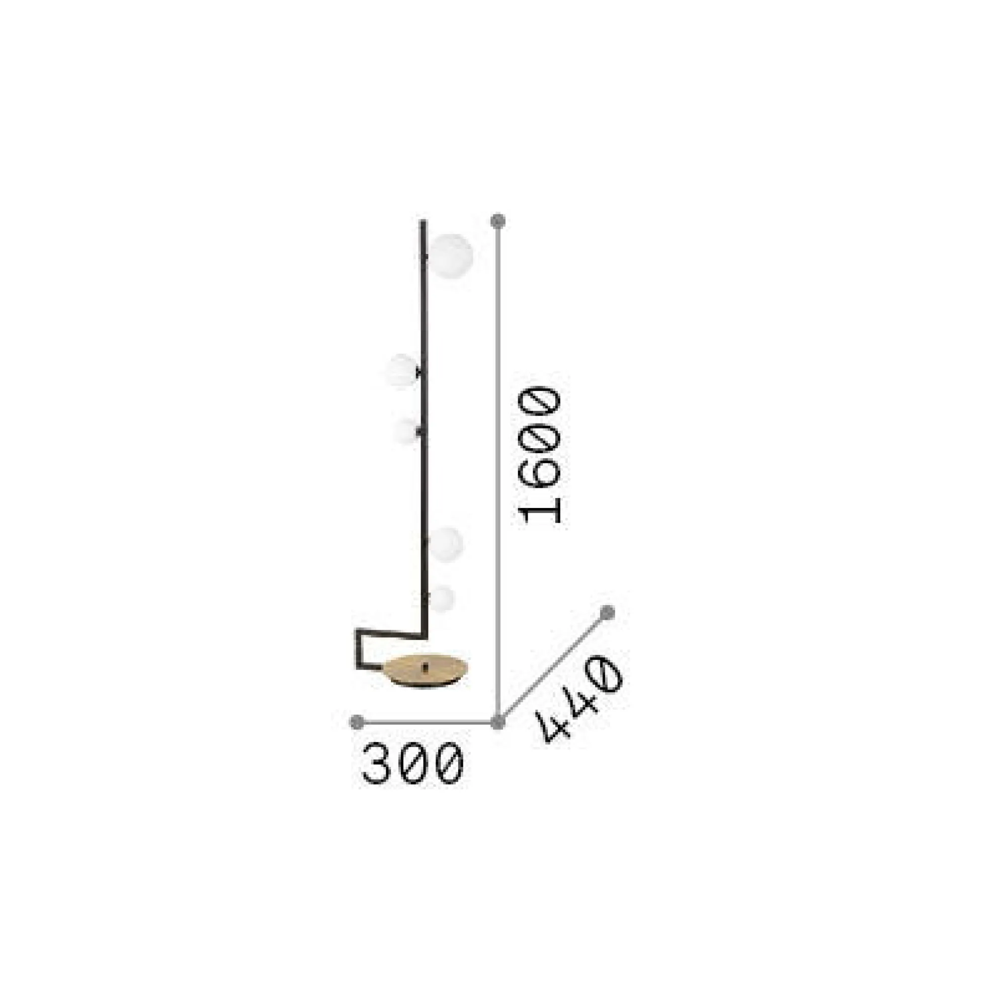Ideal-Lux - Lampada da terra BIRDS PT5, 30 x 44 x h160 cm,<Dmora Cheap