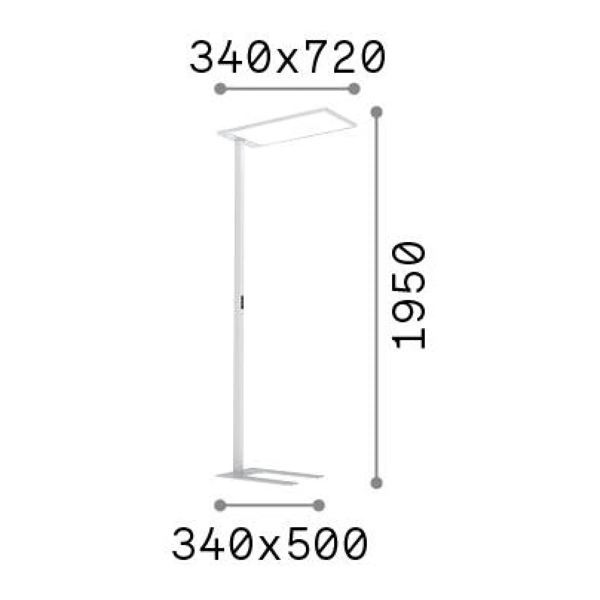 Ideal-Lux - Lampada da terra COMFORT PT 3000K , 34 x 72 x h195 cm,<Dmora Best