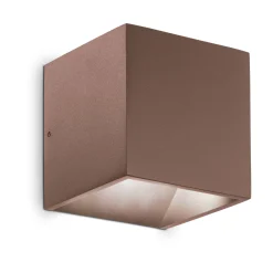 Ideal-Lux - Lampada outdoor RUBIK AP COFFEE 4000K, 10 x 10 x h10 cm,<Dmora Store