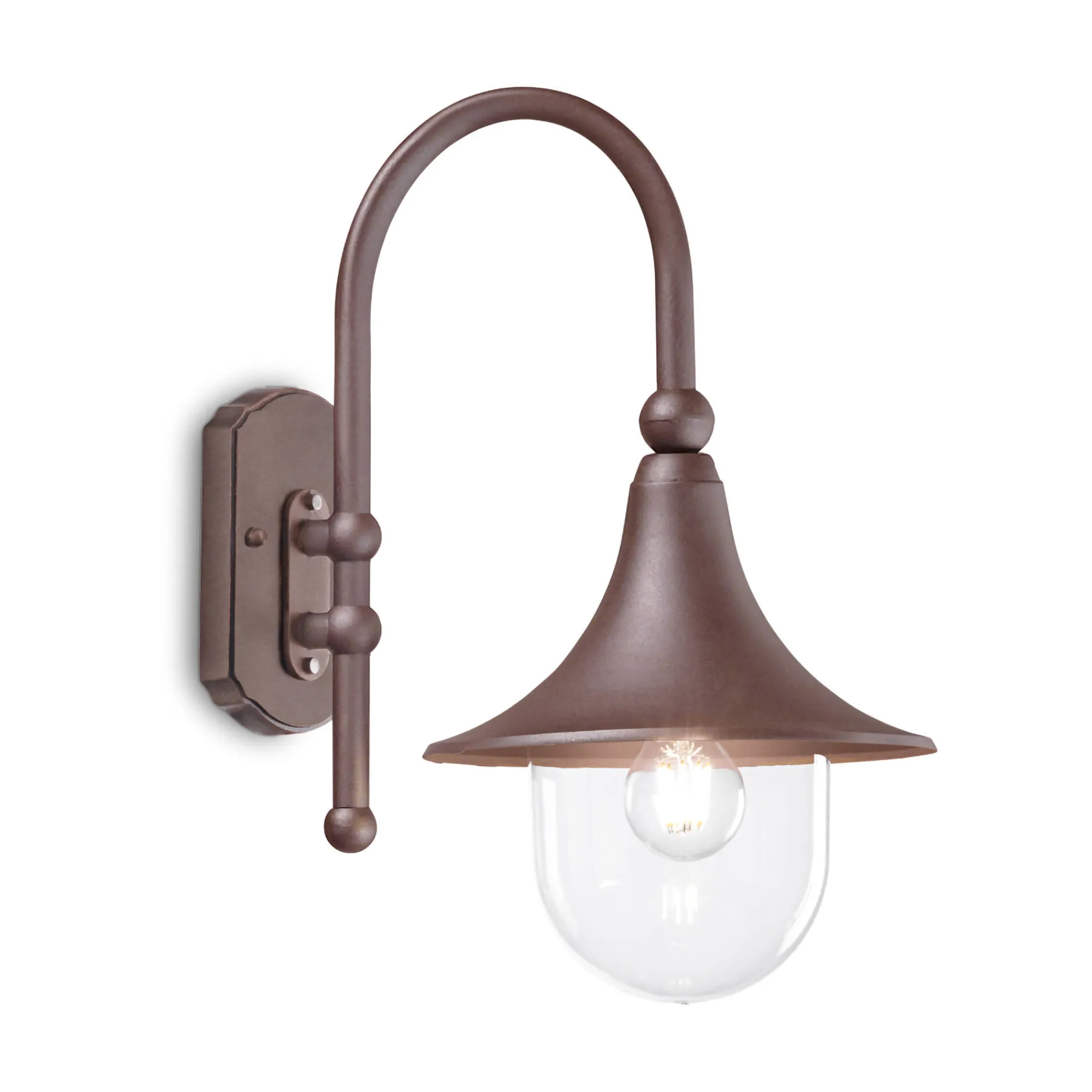 Ideal-Lux - Lampada outdoor CIMA AP1 COFFEE, 28 x 46 x h40 cm,<Dmora Discount