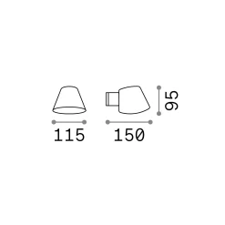 Ideal-Lux - Lampada outdoor GAS AP1 , 12 x 10 x h15 cm,<Dmora Best Sale