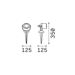 Ideal-Lux - Lampada outdoor ELIO PR1 , Made in Italy, 13 x 13 x h35 cm,<Dmora Store