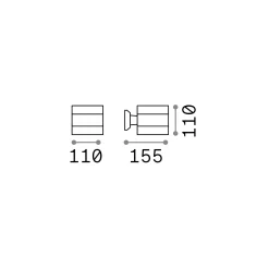 Ideal-Lux - Lampada outdoor SNIF AP1 ROUND , 11 x 11 x h16 cm,<Dmora Hot