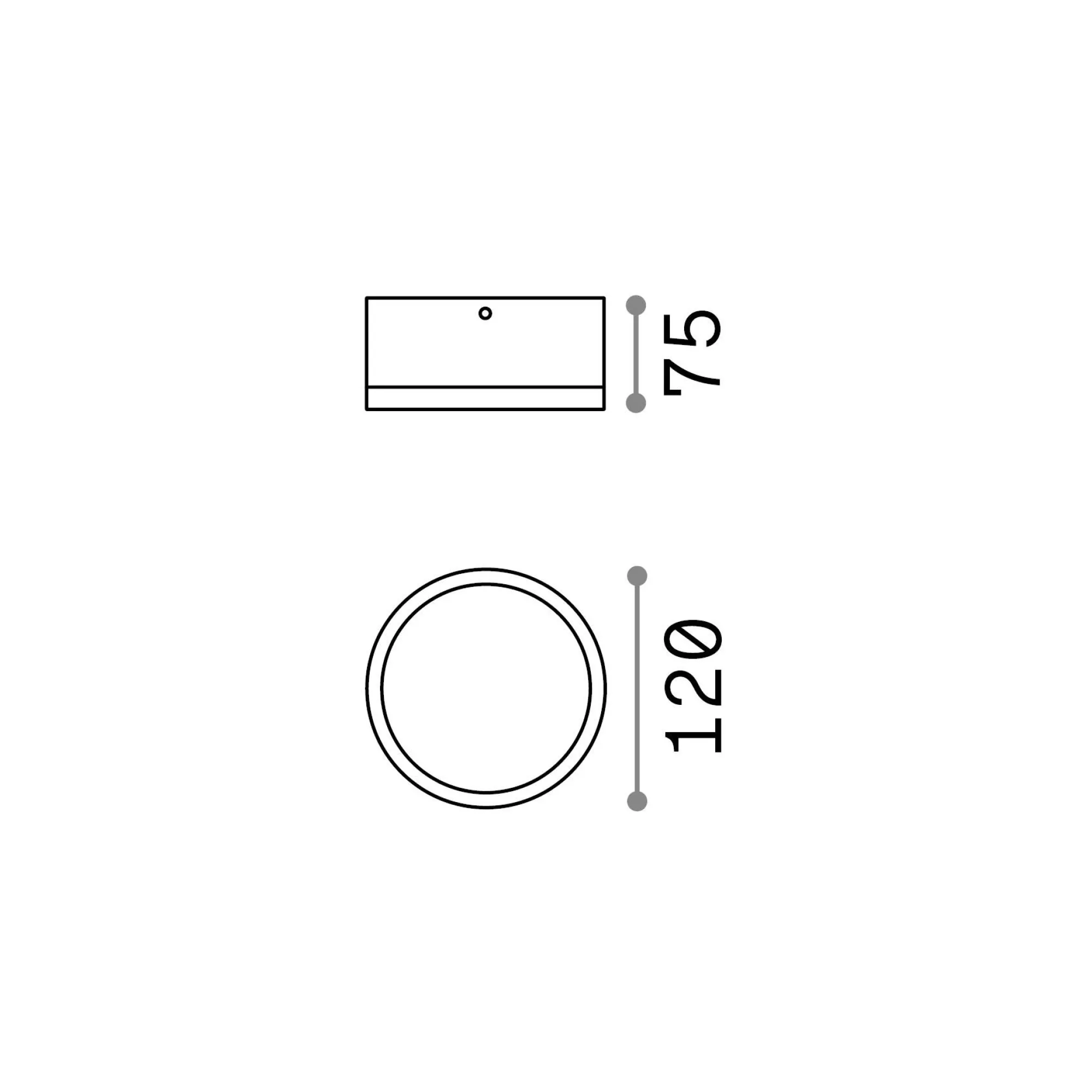 Ideal-Lux - Lampada outdoor URANO PL1 SMALL , 12 x 12 x h8 cm,<Dmora New