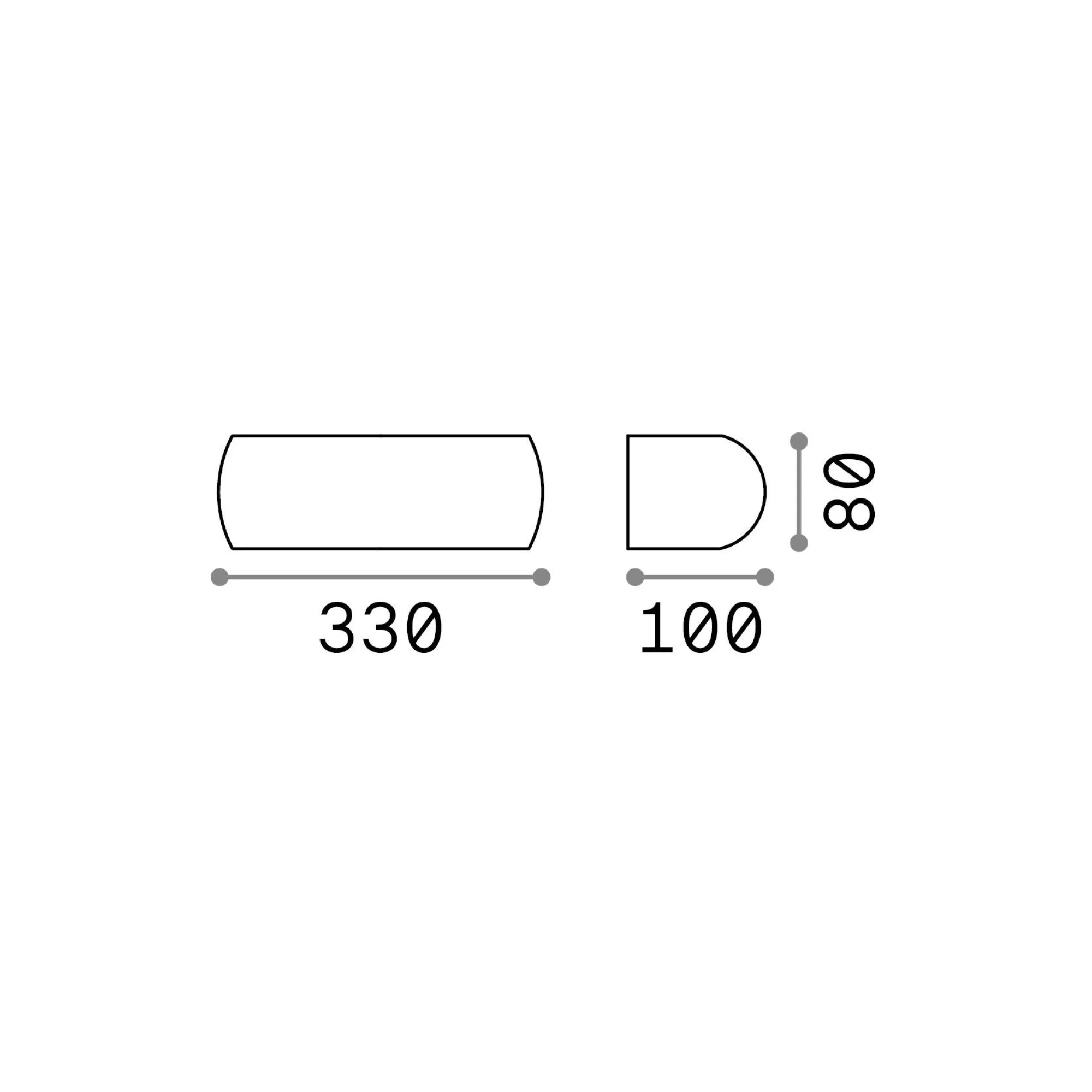 Ideal-Lux - Lampada outdoor GIOVE AP1 , 33 x 8 x h10 cm,<Dmora Flash Sale