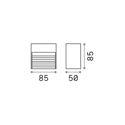 Ideal-Lux - Lampada outdoor DOWN AP1 , 9 x 9 x h5 cm,<Dmora Flash Sale