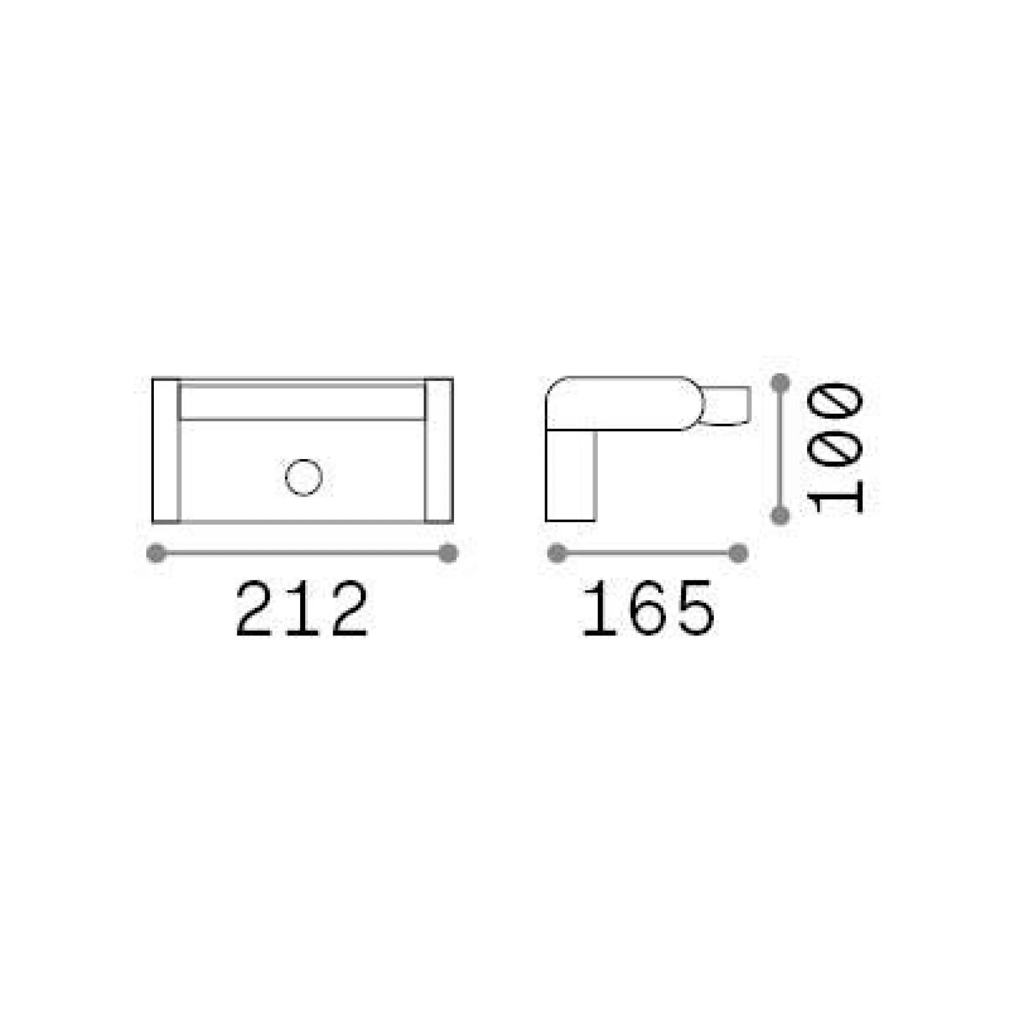 Ideal-Lux - Lampada outdoor SWIPE AP SENSOR , 21 x 10 x h12 cm,<Dmora Online