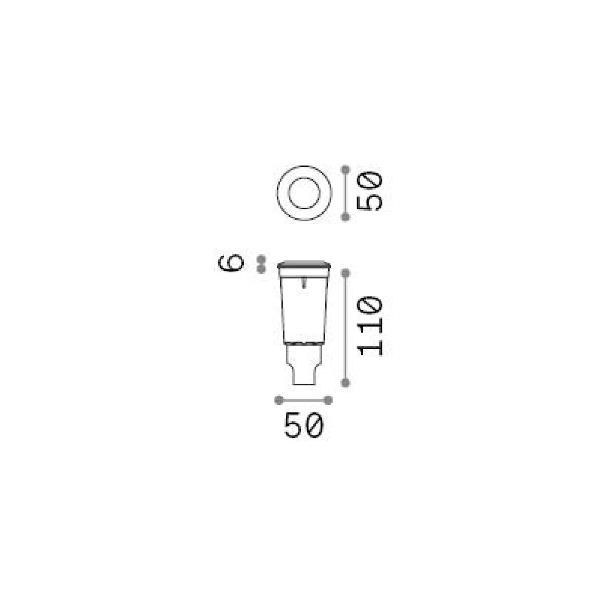 Ideal-Lux - Lampada outdoor WAY PT UP 4000K, Made in Italy, 5 x 5 x h11 cm,<Dmora Best