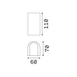 Ideal-Lux - Lampada outdoor APOLLO AP, 7 x 11 x h6 cm,<Dmora Fashion