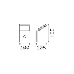 Ideal-Lux - Lampada outdoor STYLE AP SENSOR 4000K, 10 x 16 x h10 cm,<Dmora Best Sale