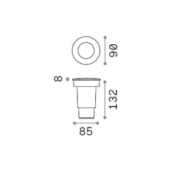Ideal-Lux - Lampada outdoor GRAVITY PT ROUND SMALL, Made in Italy, 9 x 9 x h14 cm,<Dmora Clearance