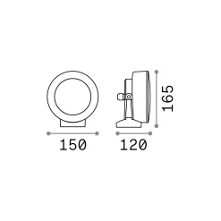 Ideal-Lux - Lampada outdoor LITIO AP1 , Made in Italy, 15 x 12 x h17 cm,<Dmora Best