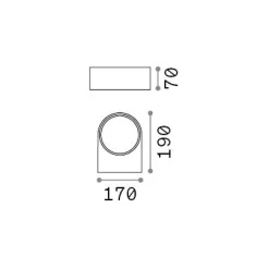 Ideal-Lux - Lampada outdoor IKO AP1 , 17 x 7 x h19 cm,<Dmora Flash Sale
