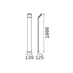 Ideal-Lux - Lampada outdoor STYLE PT H100 4000K, 14 x 12 x h100 cm,<Dmora Fashion