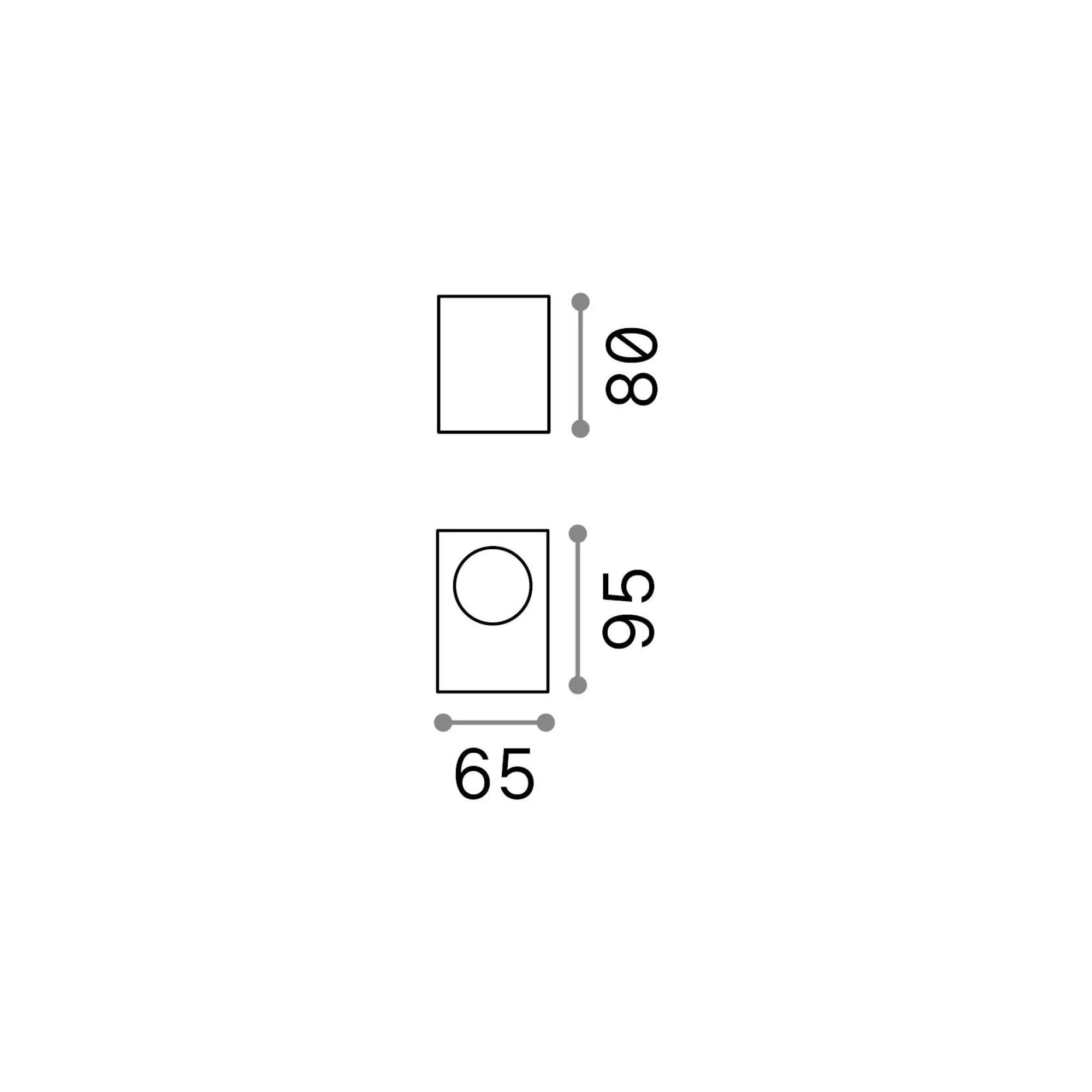 Ideal-Lux - Lampada outdoor UP AP1 COFFEE, 7 x 8 x h10 cm,<Dmora Clearance