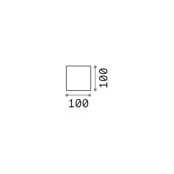 Ideal-Lux - Lampada outdoor RUBIK AP 3000K, 10 x 10 x h10 cm,<Dmora Clearance