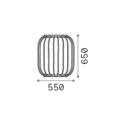 Ideal-Lux - Lampada outdoor DJAMBE PT D55 COFFEE, 55 x 55 x h65 cm,<Dmora Online