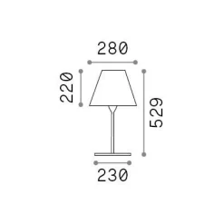Ideal-Lux - Lampada outdoor ARCADIA TL1, 28 x 28 x h53 cm,<Dmora New