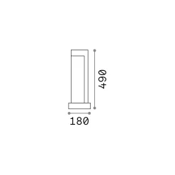 Ideal-Lux - Lampada outdoor TITANO PT H49 4000K, 18 x 18 x h49 cm,<Dmora Discount