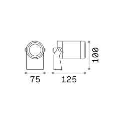 Ideal-Lux - Lampada outdoor STARLIGHT PR 10.0W 3000K, 8 x 13 x h10 cm,<Dmora Clearance