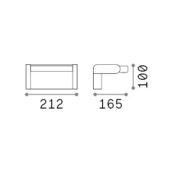Ideal-Lux - Lampada outdoor SWIPE AP COFFEE, 21 x 10 x h12 cm,<Dmora Discount