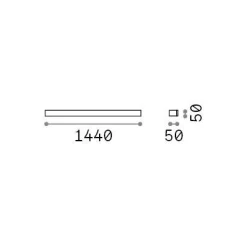 Ideal-Lux - Lampada outdoor LINEA AP D144 , 144 x 5 x h5 cm,<Dmora Hot