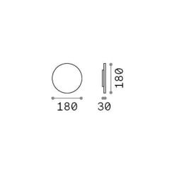 Ideal-Lux - Lampada outdoor PUNTO AP D18 , 18 x 18 x h3 cm,<Dmora Outlet