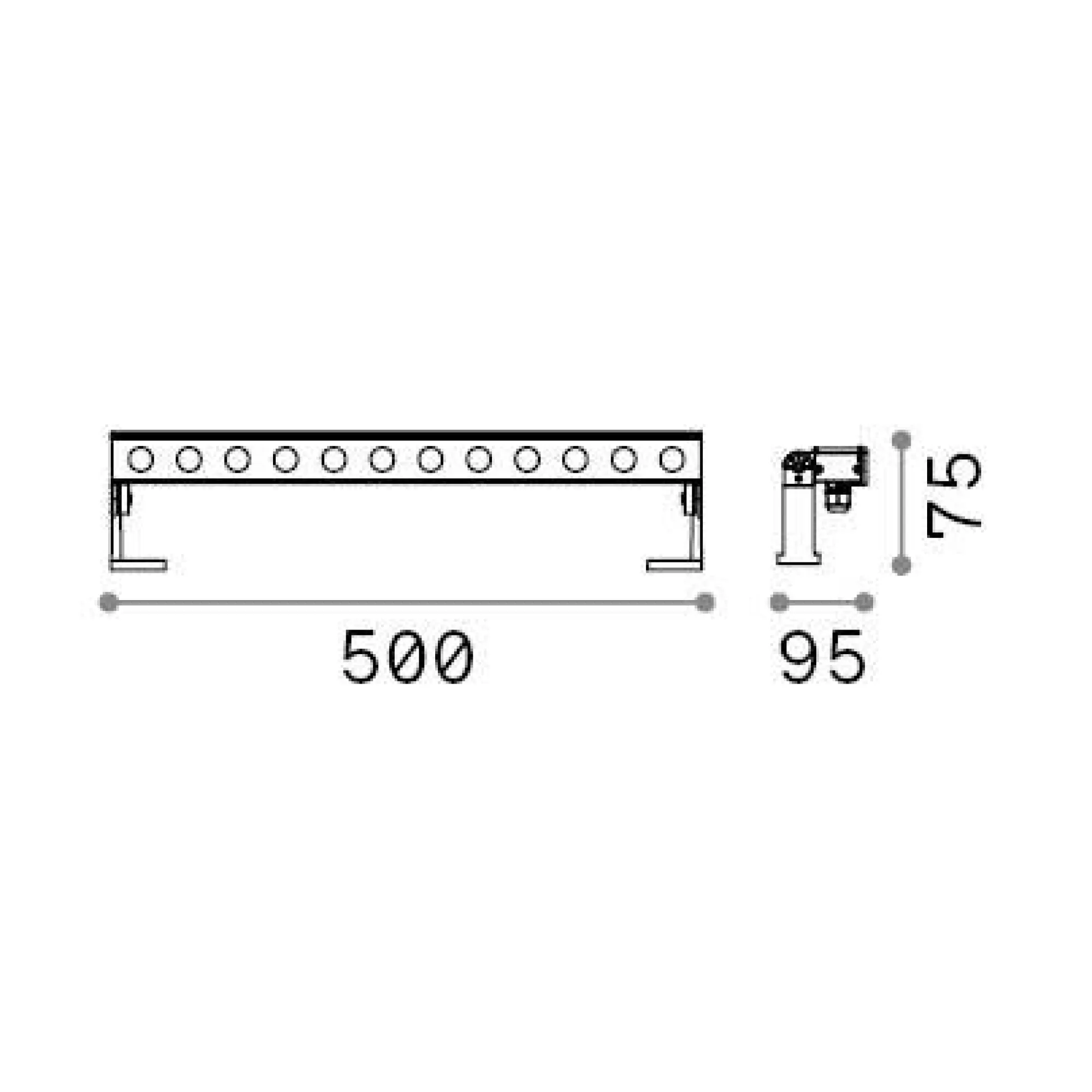 Ideal-Lux - Lampada outdoor THOR PR D050 4000K, 50 x 10 x h8 cm,<Dmora Sale