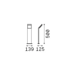 Ideal-Lux - Lampada outdoor STYLE PT H050 4000K, 14 x 12 x h50 cm,<Dmora New