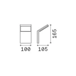 Ideal-Lux - Lampada outdoor STYLE AP COFFEE 4000K, 10 x 16 x h10 cm,<Dmora Cheap