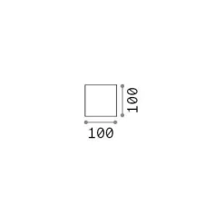 Ideal-Lux - Lampada outdoor RUBIK AP COFFEE 4000K, 10 x 10 x h10 cm,<Dmora Store