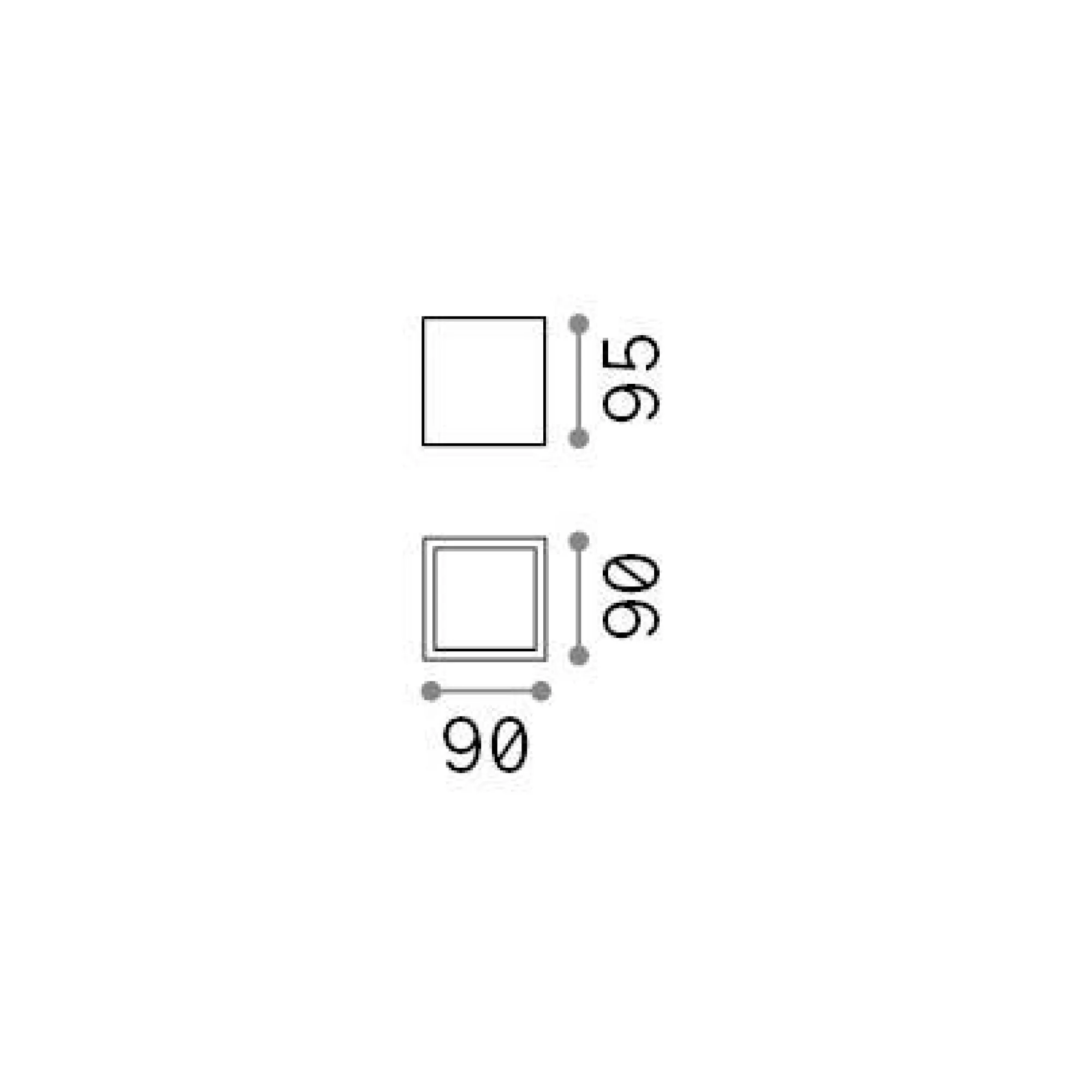 Ideal-Lux - Lampada outdoor TECHO PL1 SMALL , 9 x 9 x h10 cm,<Dmora Shop
