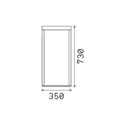 Ideal-Lux - Lampada outdoor IPOTESI PT H73 BIANCO, 35 x 35 x h73 cm,<Dmora Cheap