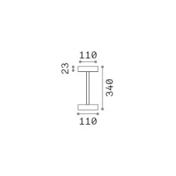 Ideal-Lux - Lampada outdoor TOFFEE TL , 12 x 12 x h32 cm,<Dmora Outlet