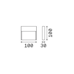 Ideal-Lux - Lampada outdoor DEDRA AP BIG COFFEE, 10 x 10 x h3 cm,<Dmora Best Sale