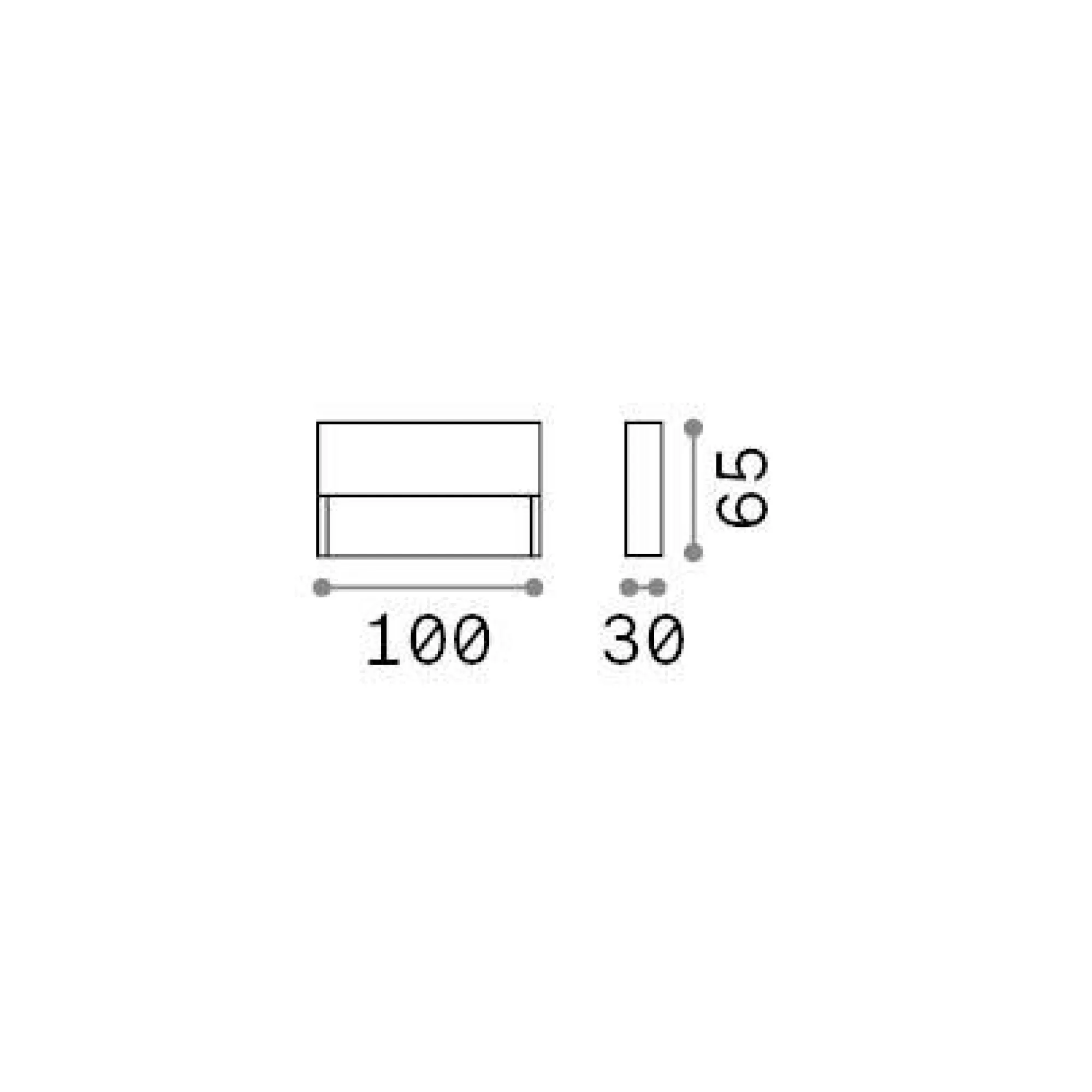 Ideal-Lux - Lampada outdoor DEDRA AP SMALL , 10 x 7 x h3 cm,<Dmora Outlet