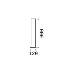 Ideal-Lux - Lampada outdoor VENUS PT1 H60, 12 x 12 x h60 cm,<Dmora Hot