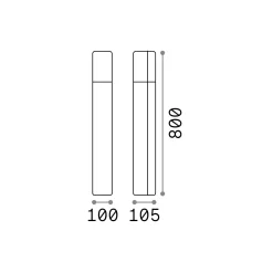 Ideal-Lux - Lampada outdoor PULSAR PT1 , 11 x 10 x h80 cm,<Dmora Store