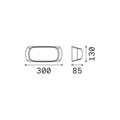 Ideal-Lux - Lampada outdoor FELIX-2 AP1 , Made in Italy, 30 x 13 x h9 cm,<Dmora Best