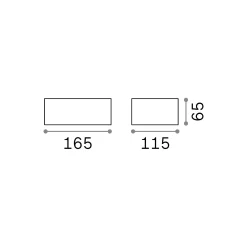 Ideal-Lux - Lampada outdoor TWIN AP1 COFFEE, 17 x 7 x h12 cm,<Dmora Online