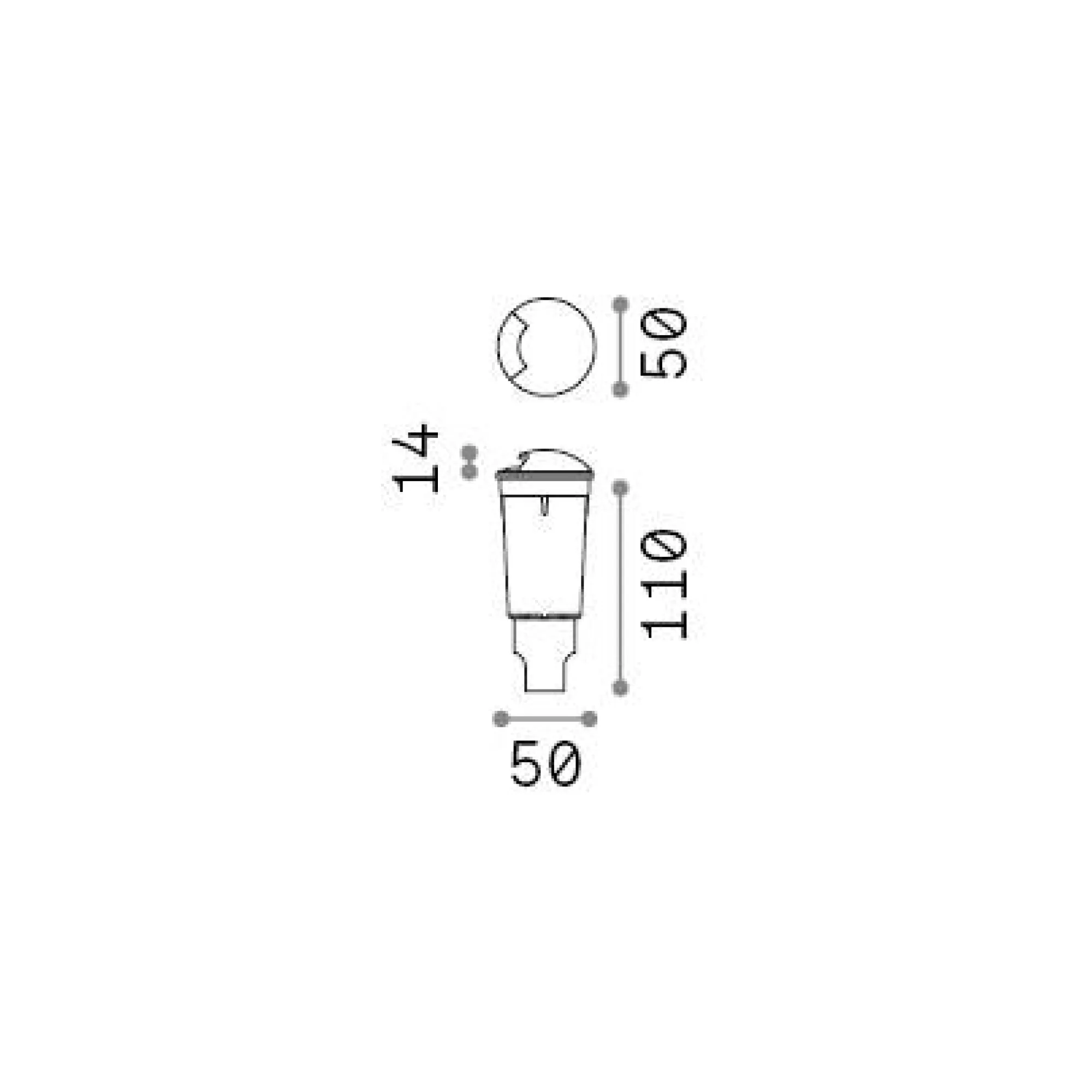 Ideal-Lux - Lampada outdoor WAY PT ONE SIDE 4000K, Made in Italy, 5 x 5 x h12 cm,<Dmora Outlet