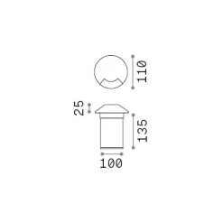 Ideal-Lux - Lampada outdoor ROCKET-1 PT 4000K, 11 x 11 x h16 cm,<Dmora Discount