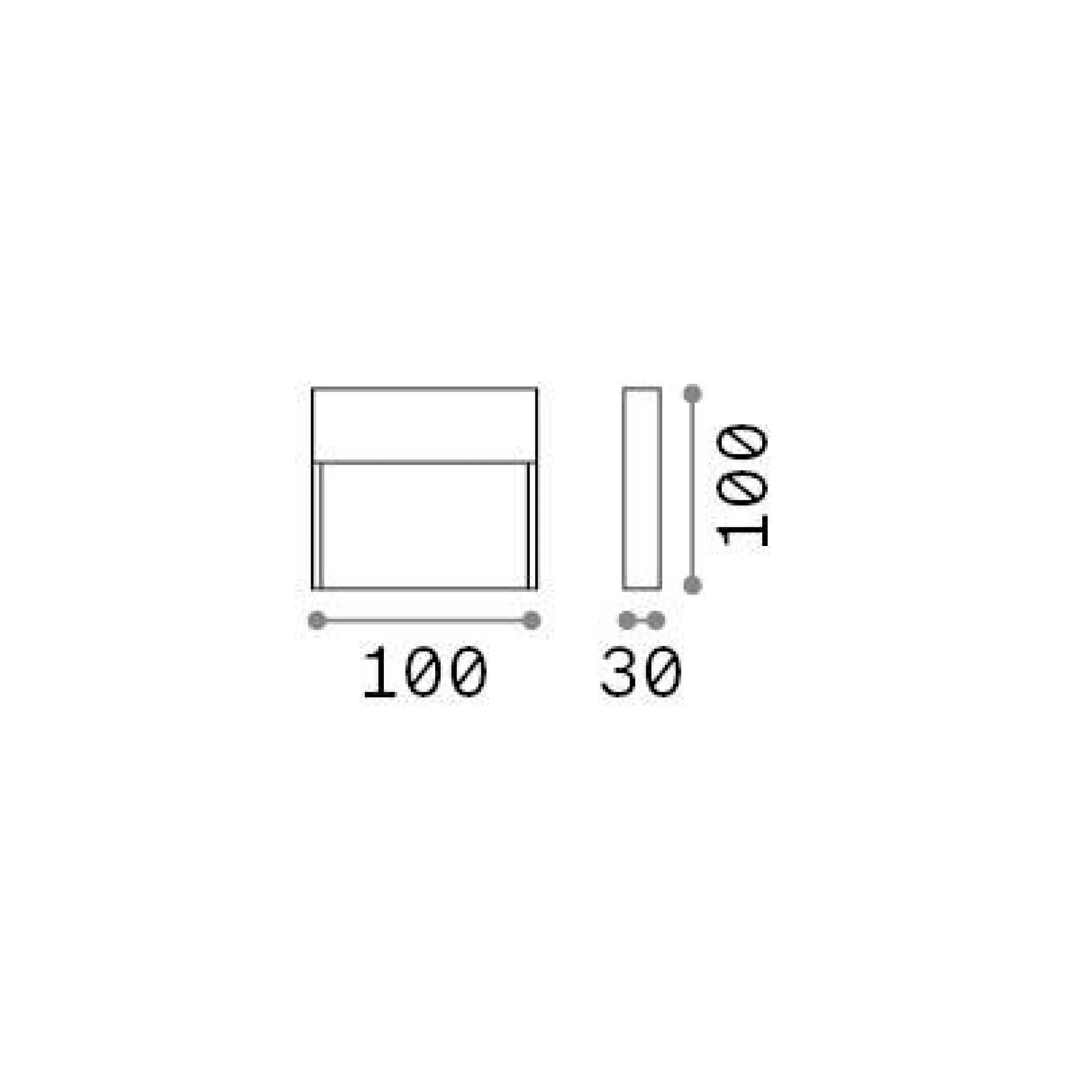 Ideal-Lux - Lampada outdoor DEDRA AP BIG , 10 x 10 x h3 cm,<Dmora Cheap