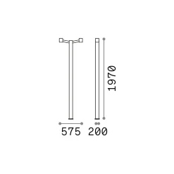 Ideal-Lux - Lampada outdoor CLIO MPT2 , 58 x 20 x h197 cm,<Dmora Flash Sale
