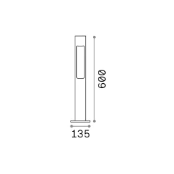 Ideal-Lux - Lampada outdoor ACQUA PT1 , 14 x 14 x h60 cm,<Dmora Store